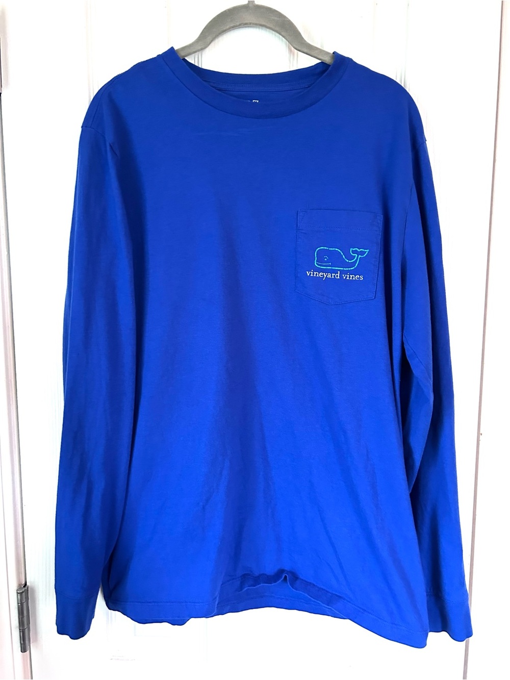 Vineyard Vines Blue Long Sleeve Pocket Tee Men’s Medium 100% Cotton